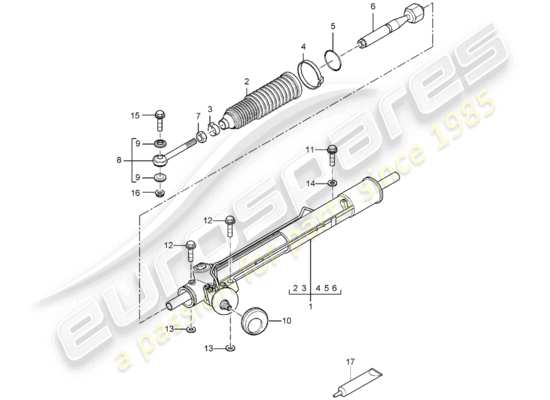 a part diagram from the Porsche Carrera GT parts catalogue