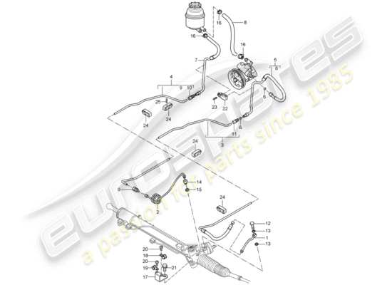 a part diagram from the Porsche Carrera GT parts catalogue