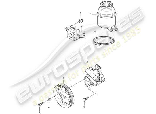 a part diagram from the Porsche Carrera GT parts catalogue