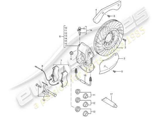 a part diagram from the Porsche Carrera GT (2006) parts catalogue