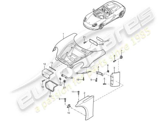 a part diagram from the Porsche Carrera GT parts catalogue