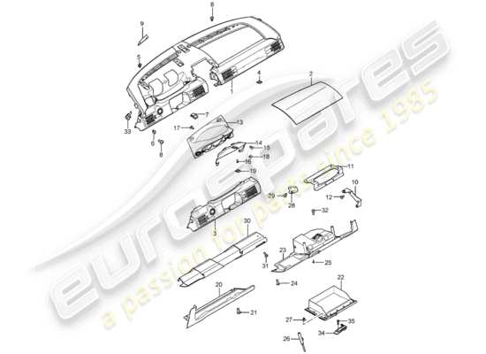 a part diagram from the Porsche Carrera GT parts catalogue