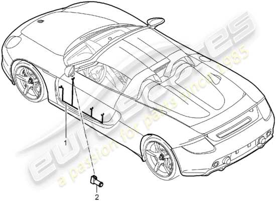 a part diagram from the Porsche Carrera GT (2006) parts catalogue