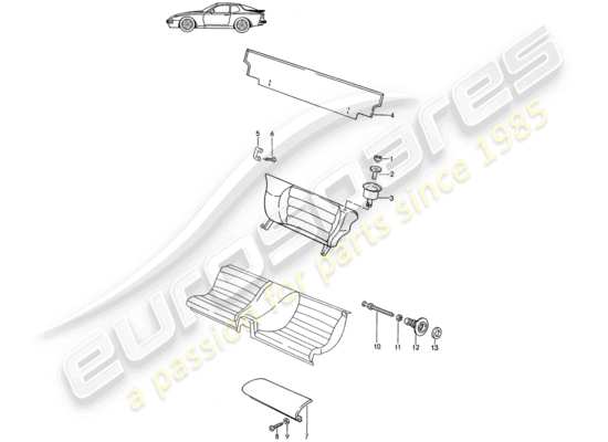 a part diagram from the Porsche Seat 944/968/911/928 (1985) parts catalogue