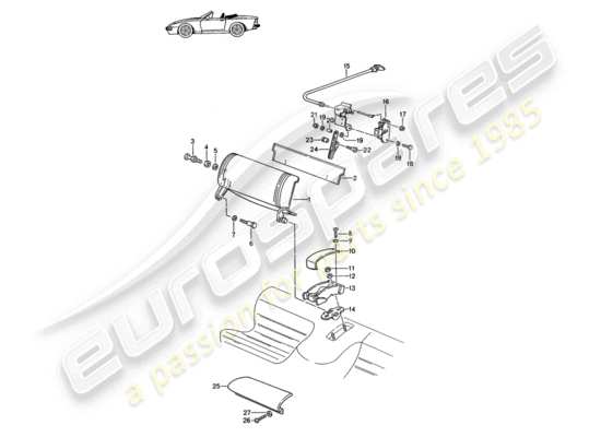 a part diagram from the Porsche Seat 944/968/911/928 (1985) parts catalogue