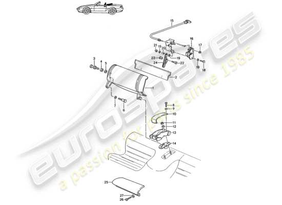 a part diagram from the Porsche Seat 944/968/911/928 (1985) parts catalogue