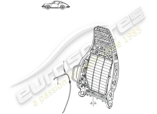 a part diagram from the Porsche Seat 944/968/911/928 parts catalogue