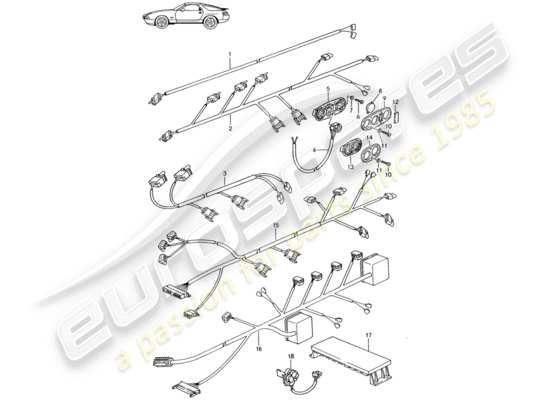 a part diagram from the Porsche Seat 944/968/911/928 (1985) parts catalogue