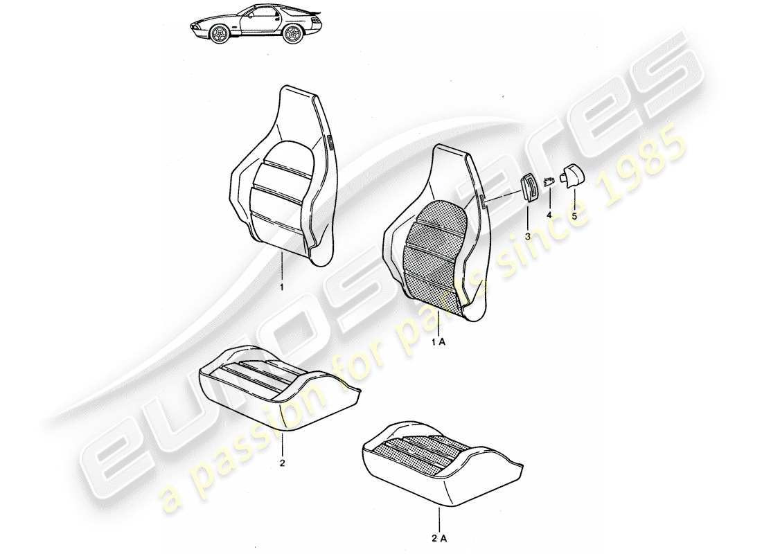 Porsche Seat 944/968/911/928 (1986) COVER - HEATER ELEMENT - SPORTS SEAT - D - MJ 1987>> Part Diagram