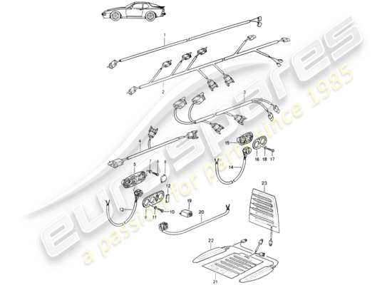 a part diagram from the Porsche Seat 944/968/911/928 (1986) parts catalogue