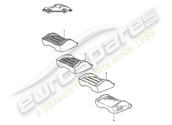 a part diagram from the Porsche Seat 944/968/911/928 (1986) parts catalogue