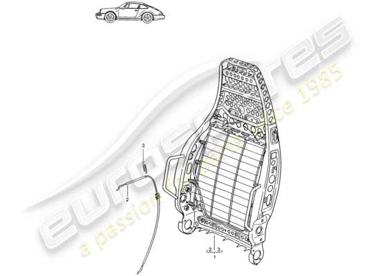 a part diagram from the Porsche Seat 944/968/911/928 (1986) parts catalogue