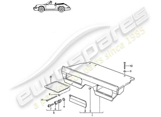 a part diagram from the Porsche Seat 944/968/911/928 parts catalogue