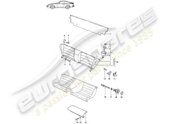 a part diagram from the Porsche Seat 944/968/911/928 (1988) parts catalogue