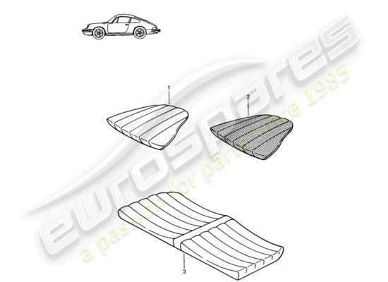 a part diagram from the Porsche Seat 944/968/911/928 parts catalogue