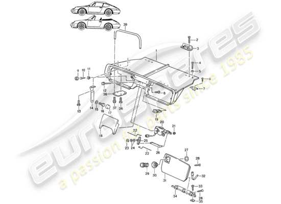 a part diagram from the Porsche Seat 944/968/911/928 (1988) parts catalogue