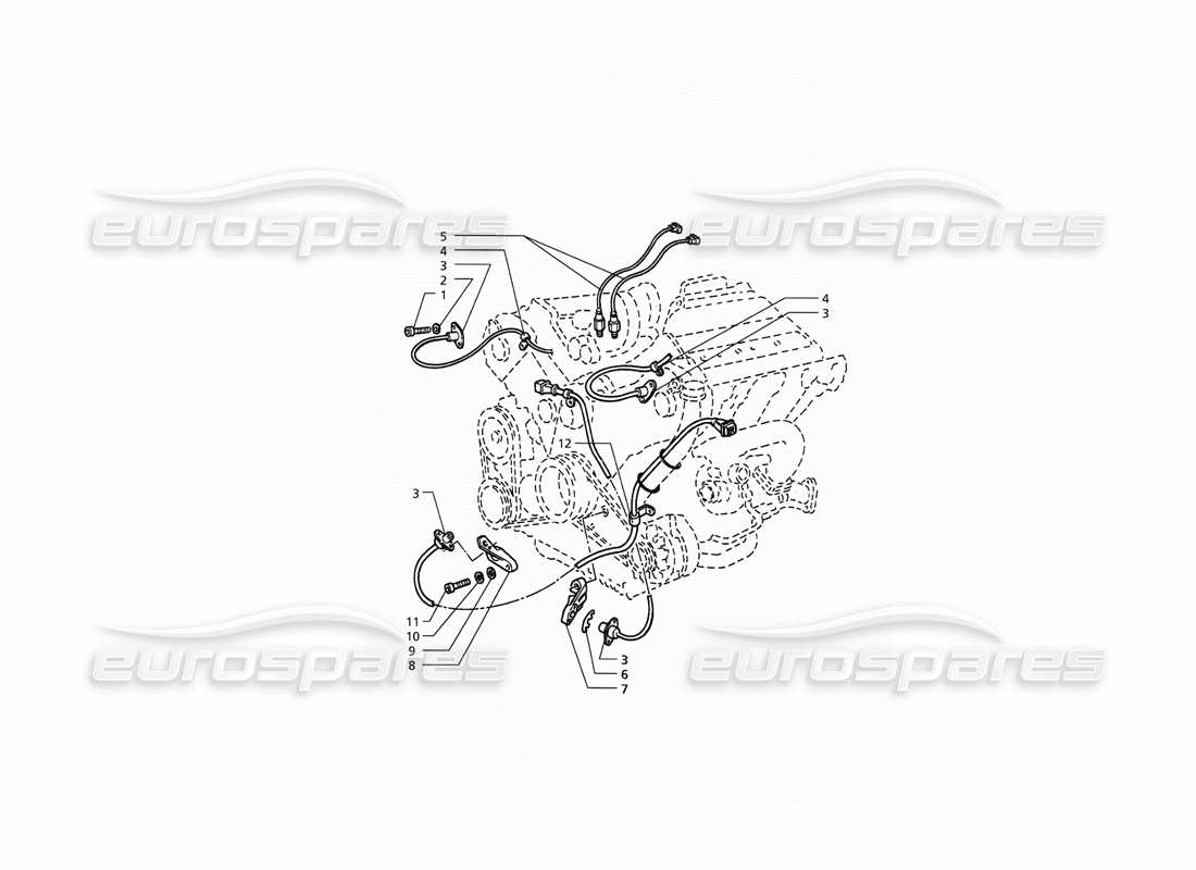 Maserati QTP. 3.2 V8 (1999) Ignition System Timing: Sensors Parts Diagram