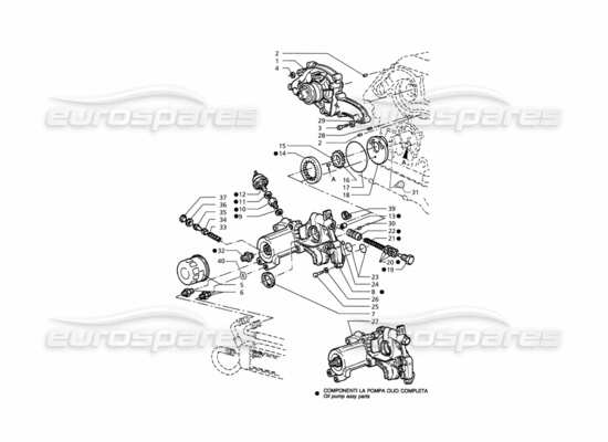 a part diagram from the Maserati Quattroporte (1996-2001) parts catalogue