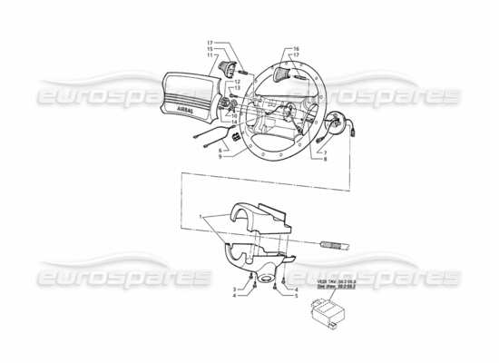 a part diagram from the Maserati Quattroporte (1996-2001) parts catalogue