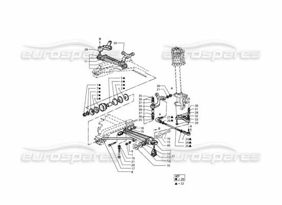 a part diagram from the Maserati Quattroporte (1996-2001) parts catalogue