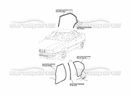 a part diagram from the Maserati QTP. 3.2 V8 (1999) parts catalogue