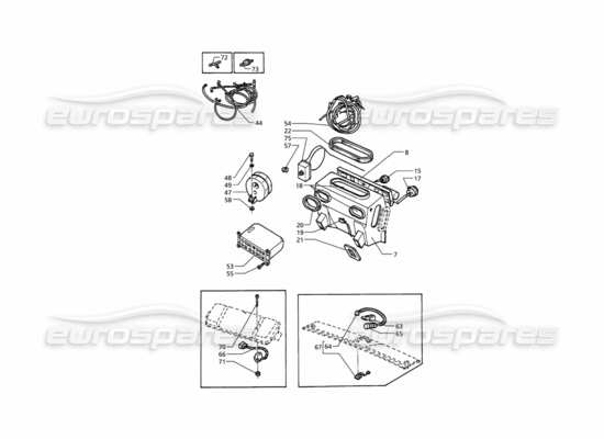 a part diagram from the Maserati Quattroporte (1996-2001) parts catalogue