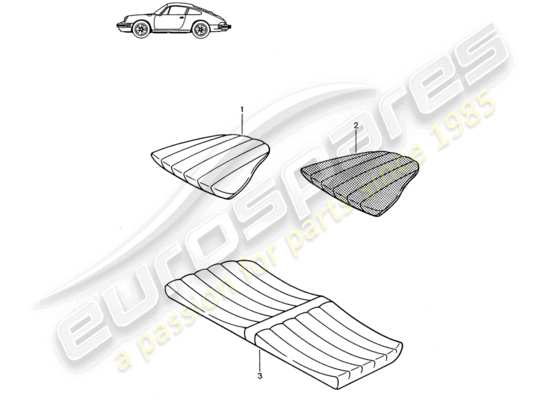 a part diagram from the Porsche Seat 944/968/911/928 (1989) parts catalogue