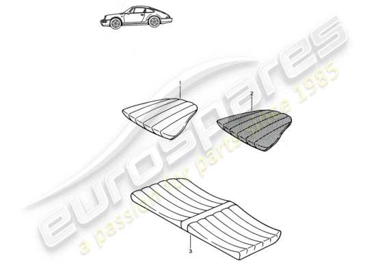 a part diagram from the Porsche Seat 944/968/911/928 (1989) parts catalogue