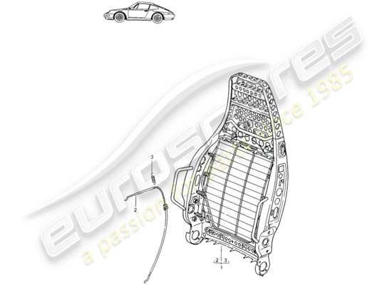 a part diagram from the Porsche Seat 944/968/911/928 parts catalogue