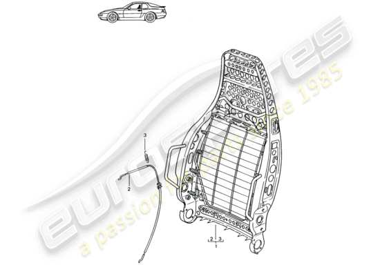 a part diagram from the Porsche Seat 944/968/911/928 (1990) parts catalogue