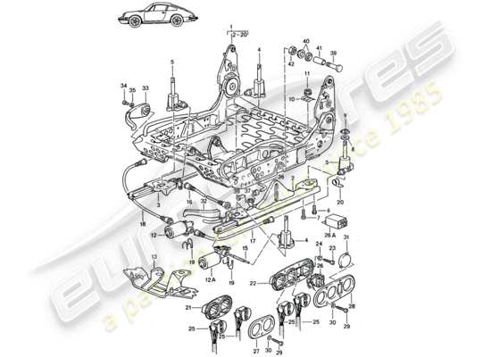 a part diagram from the Porsche Seat 944/968/911/928 (1990) parts catalogue