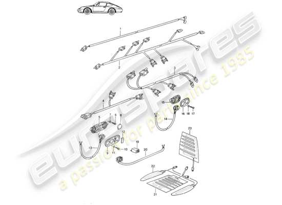 a part diagram from the Porsche Seat 944/968/911/928 parts catalogue