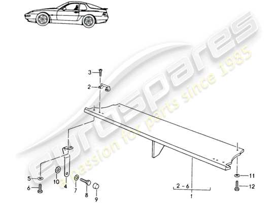 a part diagram from the Porsche Seat 944/968/911/928 parts catalogue