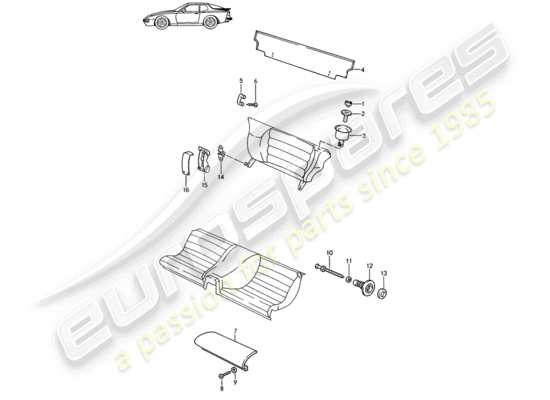 a part diagram from the Porsche Seat 944/968/911/928 (1995) parts catalogue