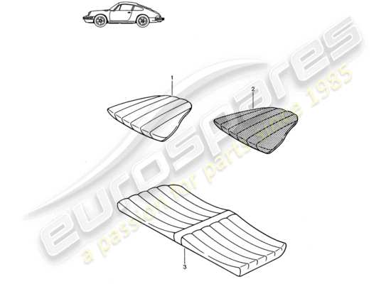 a part diagram from the Porsche Seat 944/968/911/928 parts catalogue