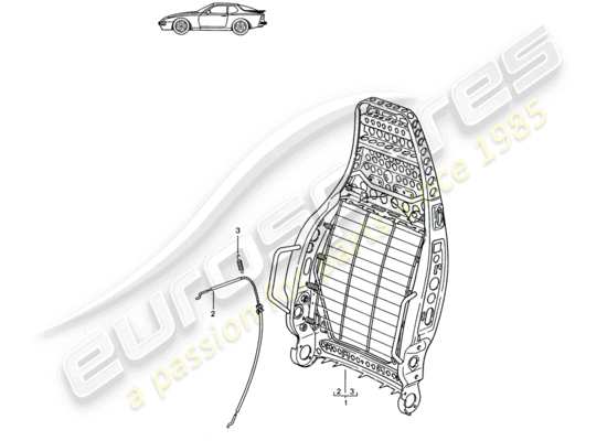 a part diagram from the Porsche Seat 944/968/911/928 (1997) parts catalogue