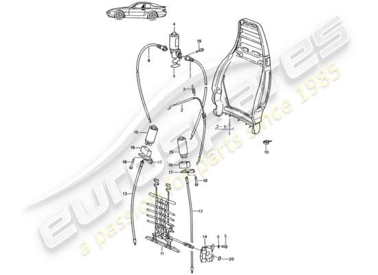 a part diagram from the Porsche Seat 944/968/911/928 (1997) parts catalogue