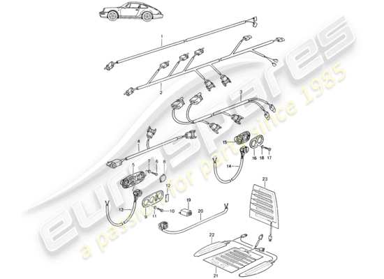 a part diagram from the Porsche Seat 944/968/911/928 parts catalogue