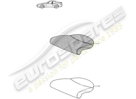 a part diagram from the Porsche Seat 944/968/911/928 parts catalogue