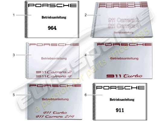 a part diagram from the Porsche After Sales lit. (1950) parts catalogue