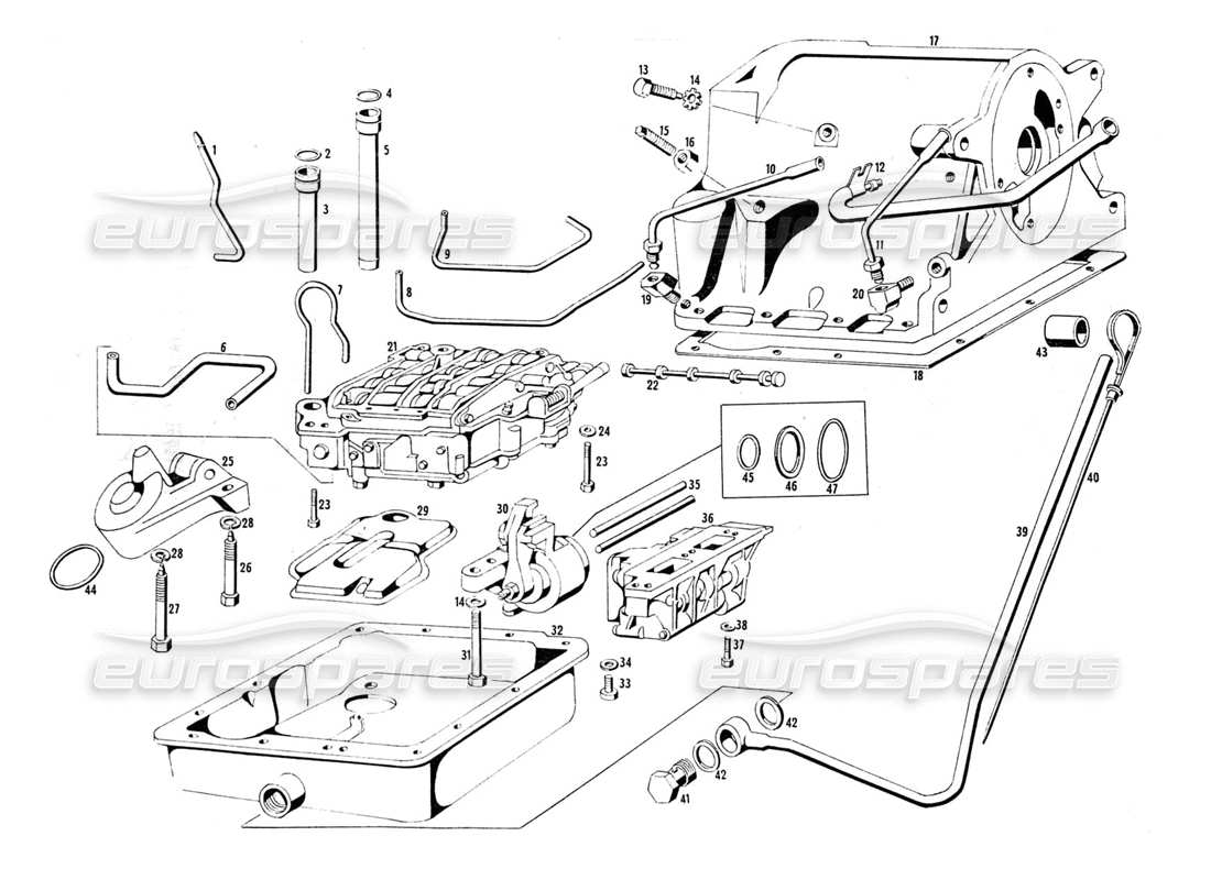 Maserati Indy 4.2 Automatic transmission valves Parts Diagram