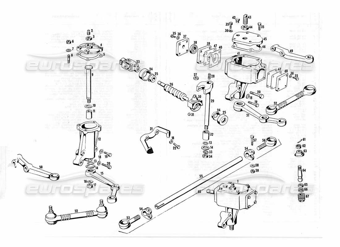 Maserati Indy 4.2 Tie Rods Parts Diagram