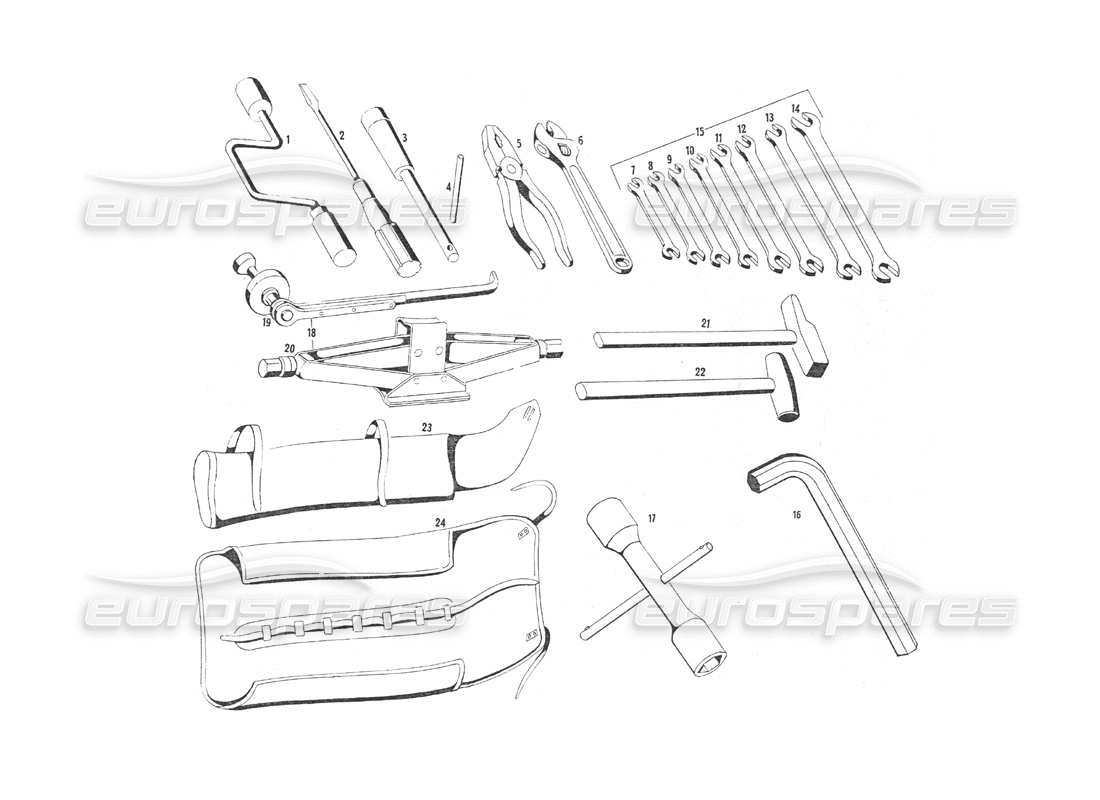 Maserati Indy 4.2 Tools Parts Diagram