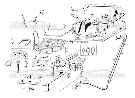 a part diagram from the Maserati Indy parts catalogue