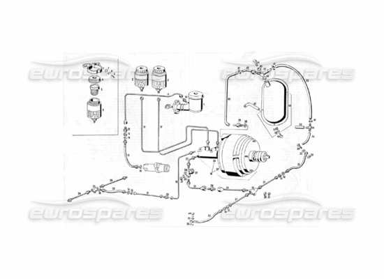 a part diagram from the Maserati Indy parts catalogue