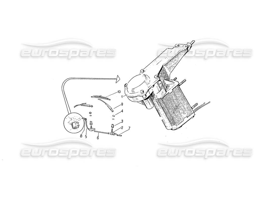 Ferrari 330 GT 2+2 (Coachwork) wiper motor Part Diagram