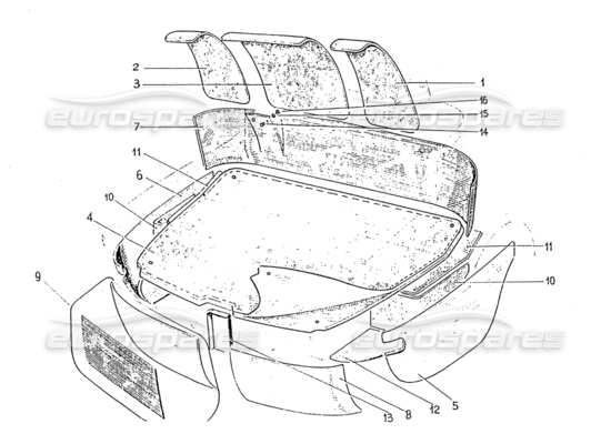 a part diagram from the Ferrari 330 and 365 parts catalogue