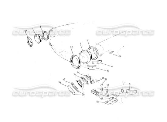 a part diagram from the Ferrari 330 and 365 parts catalogue