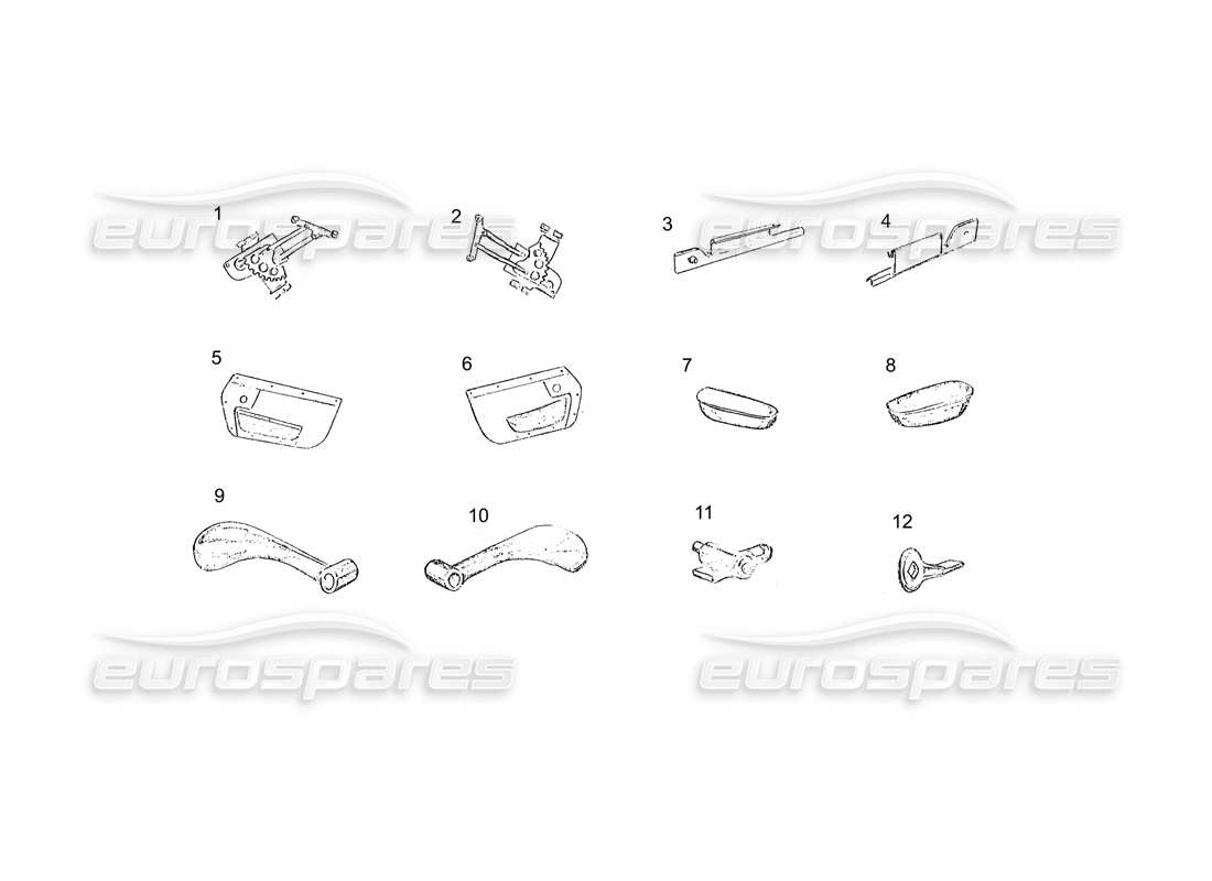 Ferrari 250 GT (Coachwork) DOOR (continued) Parts Diagram