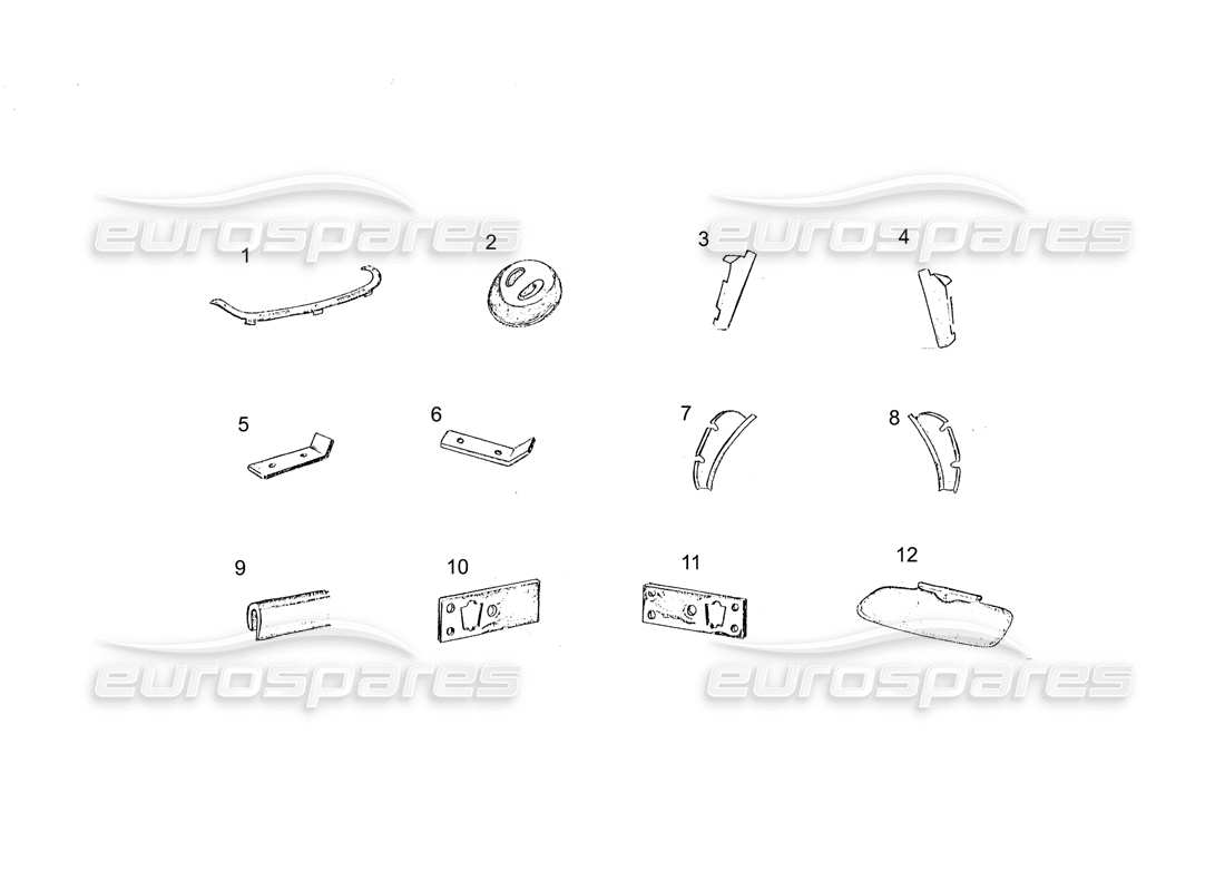 Ferrari 250 250 GT (Coachwork) 016 Fittings Part Diagram.